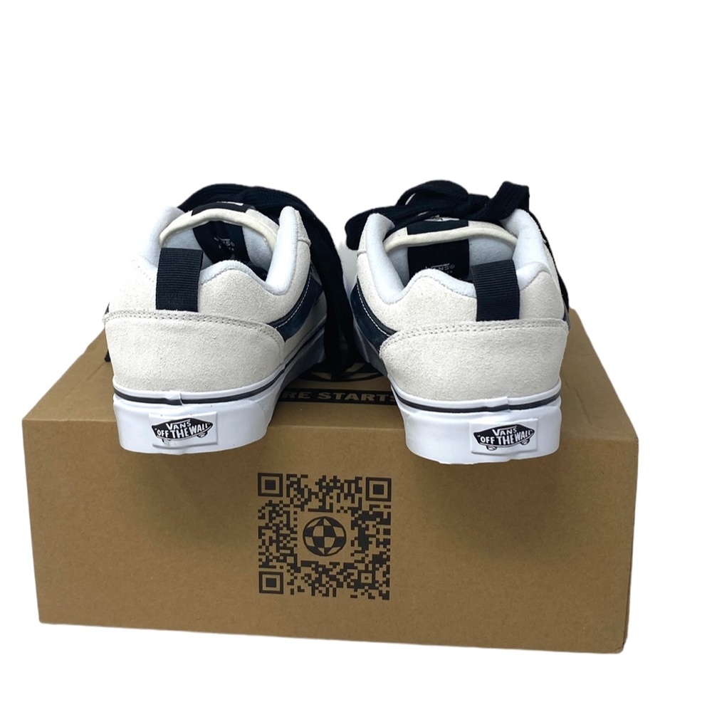VANS Knu Skool Suede Sneakers Low Shoes Skate Cream Black Women Size ALSU01936 - Picture 5 of 8